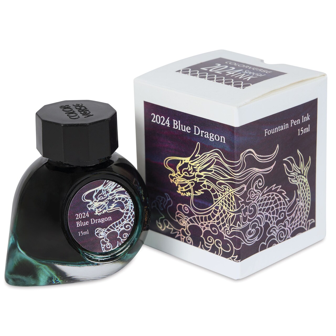 Colorverse Blue Dragon Fountain Pen Ink - Blue Standard, 15 ml